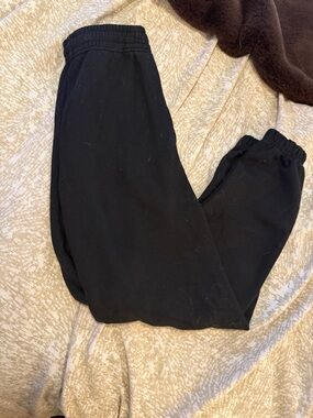 Alphalete Black Elastic-Waist Sweatpants